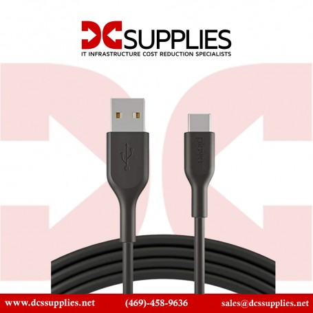 Belkin PK2001BT1MC12PK Black PVC USB-C to USB-A Cable, 2-Pack