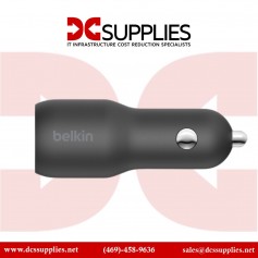 Belkin CCB004BT1MBK-B6 Dual Car Charger with PPS + USB-C to USB-C Cable