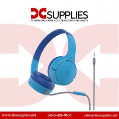 Belkin AUD004BTBL Wired On-Ear Headphones for Kids Blue