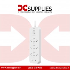 Belkin SRA007P12TT6 12 Outlet Surge Protector + USB-C and USB-A ports White)