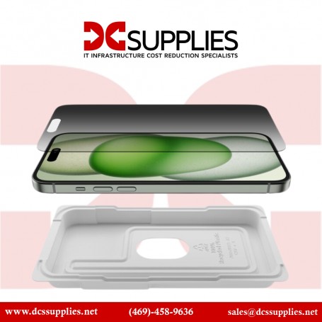 Belkin OVA148ZZ TemperedGlass Privacy Treated Screen Protector for iPhone 15 Plus