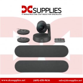Logitech 960-001225 Rally Plus UHD 4K Conference Camera System with Dual-Speakers and Mic Pods Set