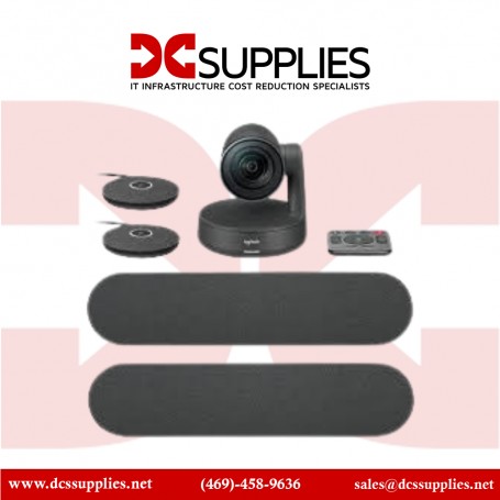 Logitech 960-001225 Rally Plus UHD 4K Conference Camera System with Dual-Speakers and Mic Pods Set