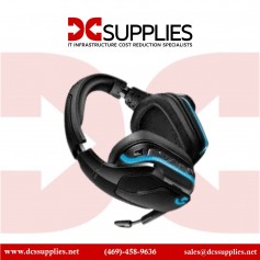 Logitech 981-000742 G935 Wireless DTS X 7.1 Surround Sound LIGHTSYNC RGB PC Gaming Headset - Black/Blue