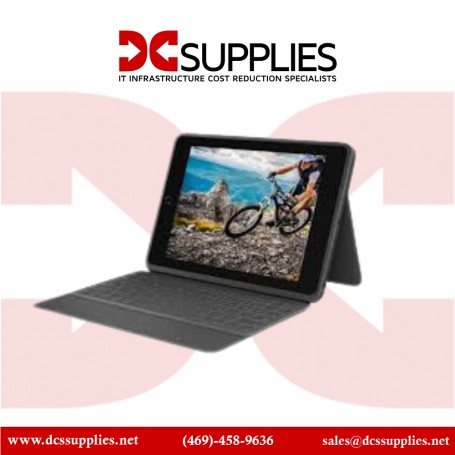 Logitech 920-009312 Rugged Folio Protective Keyboard Case for 10.2" iPad 7/8/9th Gen (Graphite)