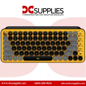 Logitech 920-010707 Pop Keys Wireless Mech Keyboard Blast Yellow with Emoji Keys