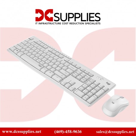 Logitech 920-009783 MK295 Silent Wireless Keyboard & Mouse Combo (Off-White)