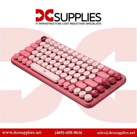Logitech 920-010709 Pop Keys Wireless Mech Keyboard Hearbreaker Rose with Emoji Keys