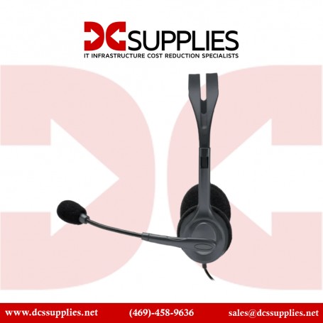 Logitech 981-000999 H111 Stereo Headset with 3.5 mm Audio Jack, Black