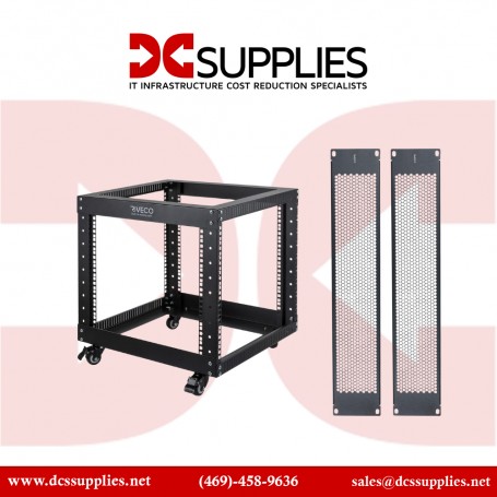 StarTech 4POSTRACK8U 19  8U Open Frame Server Rack Compact Adjustable Depth 22-40"