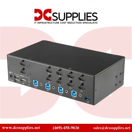 StarTech SV431DHD4KU 4 Port HDMI KVM Switch - 4K 30Hz - Dual Display