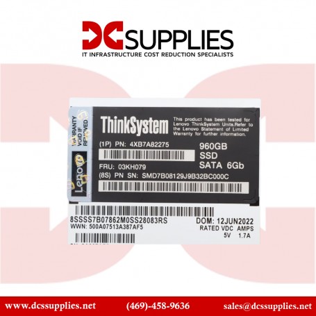 Lenovo 4XB7A82275 Thinksystem ST50 V2 2.5 5400 Pro 960GB Read Intnsv SATA 6GB SSD