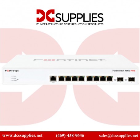 Fortinet FS-108E-POE rack mountable Forti Ethernet Switch 8 Port
