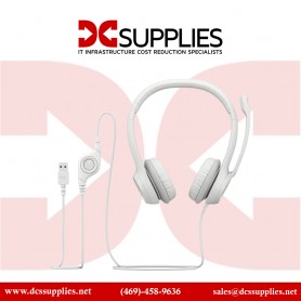 Logitech 981-001285 H390 USB Computer Headset Off White