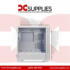 MSI MPGVELOX100RWHITE MPG Velox 100R White - Mid-Tower Gaming PC Case - Tempered Glass Side Panel