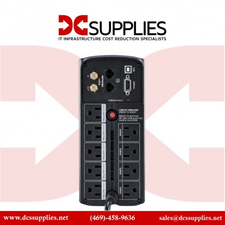 CyberPower CP1000AVRLCD Intelligent LCD UPS System, 1000VA/600W, 9 Outlets, AVR, Mini-Tower,