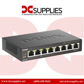D-Link DGS-1008P PoE Switch, 8 Port Ethernet Gigabit Unmanaged Desktop Switch