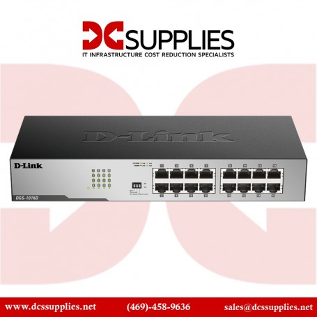 D-Link DGS-1016D Systems 16-Port Unmanged Copper Gigabit Rackmount/Desktop Switch