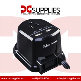 CyberPower CSP105U Dual Power Station 2-2.1A USB Ports 1 Outlet NEMA 5-15R 5FT Cord