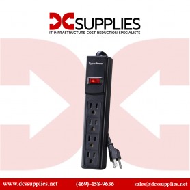 CyberPower CSB404 Surge Protector 4OUT Straight NEMA $15K 4FT Cord 450J