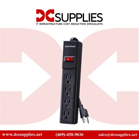 CyberPower CSB404 Surge Protector 4OUT Straight NEMA $15K 4FT Cord 450J
