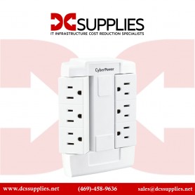 CyberPower GT600P 6 Outlet Swivel Grounded Wall Tap, White