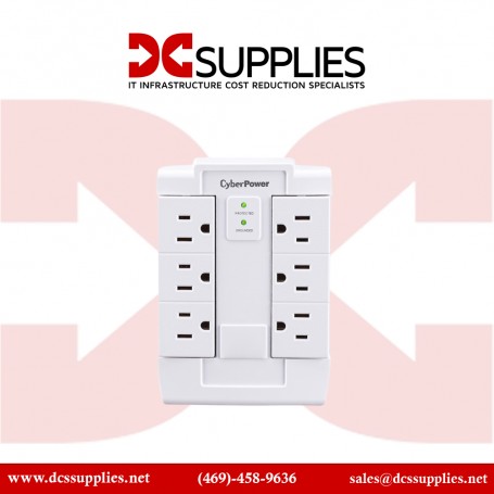 CyberPower CSB600WS 6OUT Surge Protector Wall Tap 900J EMI/RFI $75K Ceg