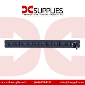 CyberPower PDU15B2F8R 15A Basic PDU 1U 10 Out 5-15R 120V 2F / 8R Out 5-15P 15FT Cord