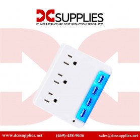 CyberPower P3WUN 3 AC Outlet Wall Tap 125V 4 USB 3.4A PT