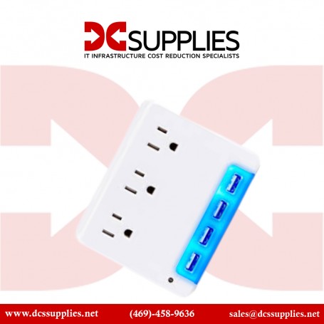 CyberPower P3WUN 3 AC Outlet Wall Tap 125V 4 USB 3.4A PT