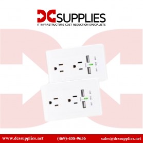 CyberPower MP18HO007 2-Outlet Wall Tap with 2 USB Ports (2-Pack)