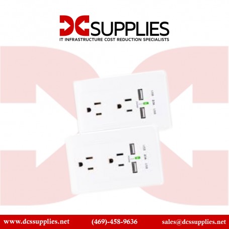 CyberPower MP18HO007 2-Outlet Wall Tap with 2 USB Ports (2-Pack)
