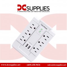 CyberPower CSP600WSURC2 Surge Protector 1200J 6 Swivel Outlets