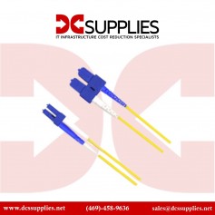 Black Box FOCMRSM-006M-SCLC-YL SC-LC PVC Fiber Optic Network Cable, 6m