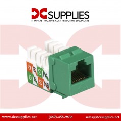 Black Box FMT924-R2-25PAK Cat5e Keystone Jack, Unshielded, Green - 25-Pack