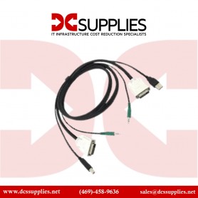 Black Box SKVMCBL-DVI-06 DVI KVM Cable  USB A-B 3.5mm Audio 6ft 1.8-m Secure Connection