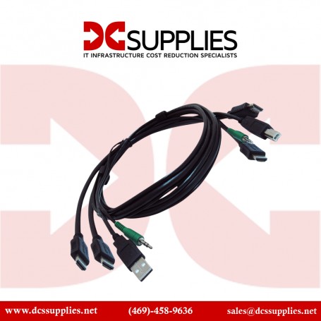 Black Box SKVMCBL-2HDMI-06TAA Secure KVM Cable, Dual HDMI, USB, 6-ft