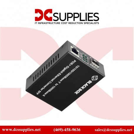 Black Box LGC215A-R2 Gigabit Ethernet PoE+ SFP Media Converter