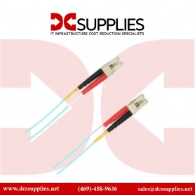 Black Box FOCMPM4-010M-LCLC-AQ Colored Fiber OM4 50 125 Multimode Fiber Optic Patch Cable  OFNP Plenum