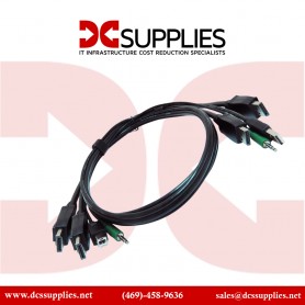 Black Box SKVMCBL-2DP-10 Each end 1 USB 2 DisplayPort 1 3.5mm Audio KVM Cable 10ft TAA