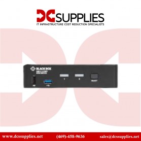 "Black Box KVMC4K-2P 4K 2-Port KVM Switch with USB-C, DisplayPort - Control Two Computers with One Switch"