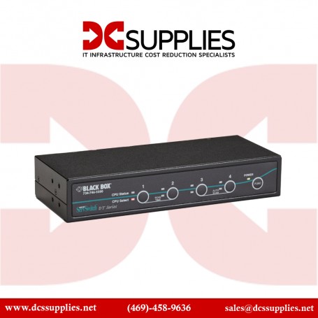 "BLACK BOX KV9614A-K ServSwitch DT DVI 4-Port with Emulated USB Keyboard/Mouse Kit: High-resolution KVM switch for efficient des