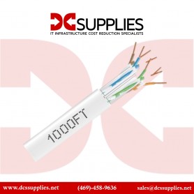 "Black Box C6ABC50S-STR-WH-1000 CAT6A Stranded UTP 650MHz Bulk Cable, White - Premium CAT6A bulk cable for 10G networking applic