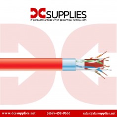 Black Box C6ABC50S-STR-RD-1000 CAT6A Stranded UTP Bulk Cable, 650MHz, Red