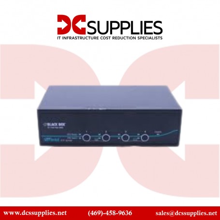 "Black Box KV9624A ServSwitch DT Dual-Head DVI USB 4-Port KVM Switch - Control four multimedia computers efficiently."