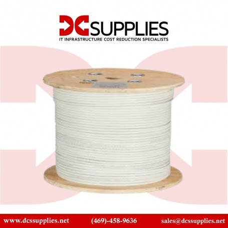 "Black Box C6ABC50S-WH-1000 CAT6A Shielded Bulk Cable - 1000ft White in packaging"