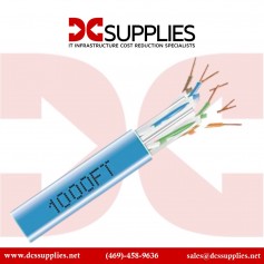 Black Box C6ABC50S-BL-1000 Cat6A Shielded F/UTP Solid Bulk Cable - Blue, 1000 ft