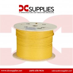 Black Box C6ABC50S-YL-1000 Cat6 F/UTP Solid Bulk Cable - Yellow, 1000 ft