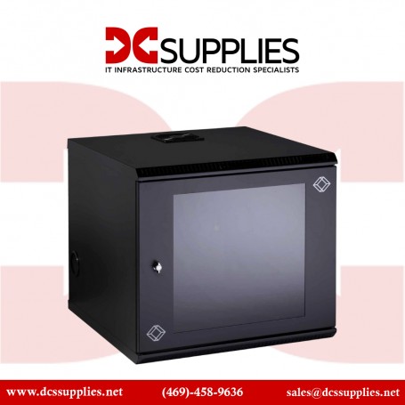 "Black Box RM2413AE 10U Select Wall Mount Cabinet 220V - Front View"