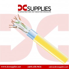 Black Box EVNSL0614A-1000 1000FT CAT6 Shielded 400-MHz Solid Bulk Cable Yellow Plenum